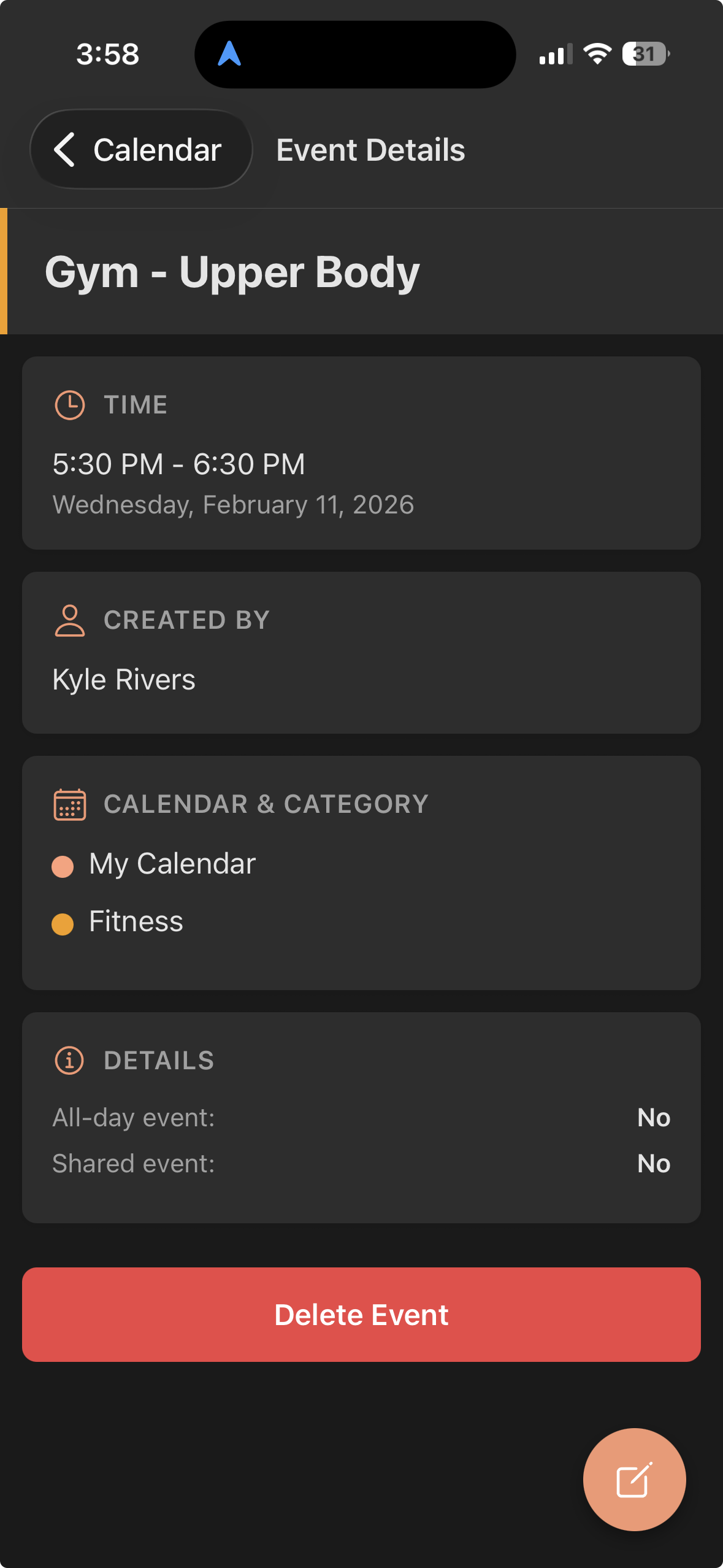 CalPal mobile screenshot 2