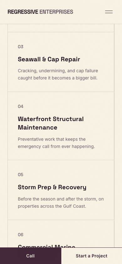 Regressive Enterprises mobile screenshot 2